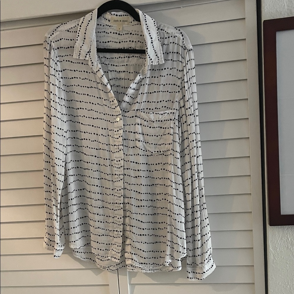Beautiful Cloth / Stone black and white long sleeve shirt
